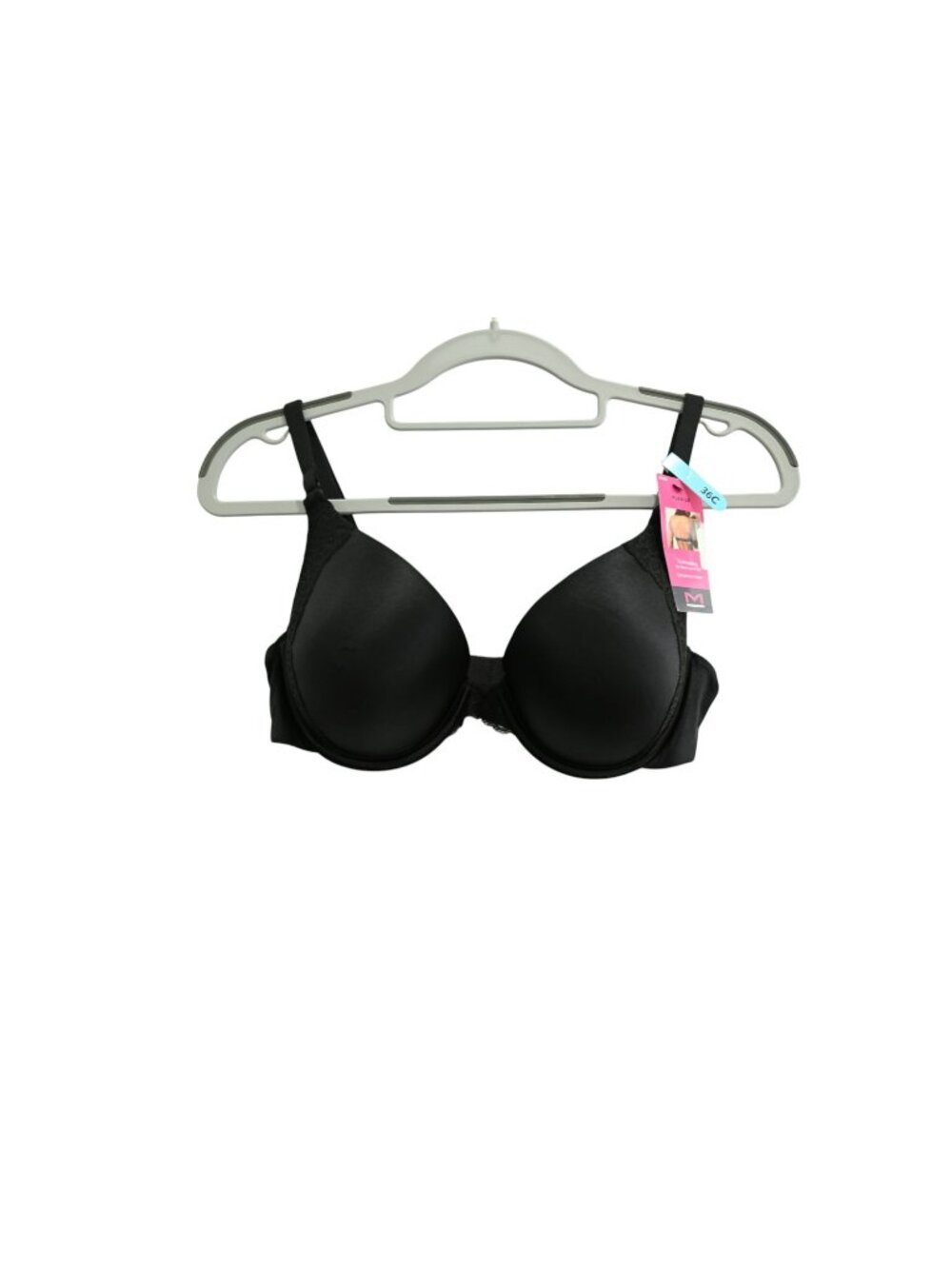 NWD Maidenform Natural Boost Demi T-Shirt Underwire Push-Up Bra Sz 36C Black